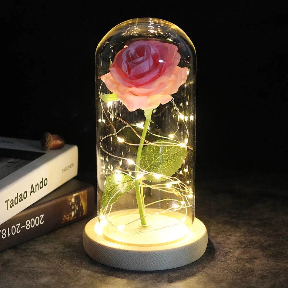 Drop Shipping Galaxy Rose Artificial Flowers Beauty and the Beast Rose Wedding Decor Creative Valentine'S Day Mother'S Gift